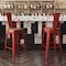 Flash Furniture 30" Red Metal Counter Stool-Teak Poly Seat CH-31320-30GB-RED-PL2T-GG - alternate 6
